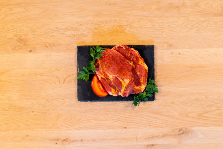 Nackensteak, gewürzt