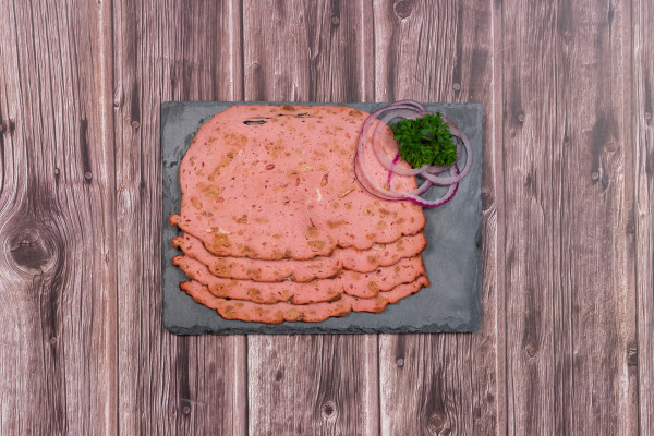 Aufschnitt Fleischkäse Zwiebel