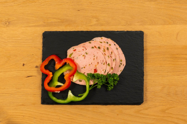 Fleischwurst mit Paprika