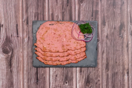 Aufschnitt Fleischkäse Zwiebel