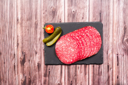 Schinkenplockwurst