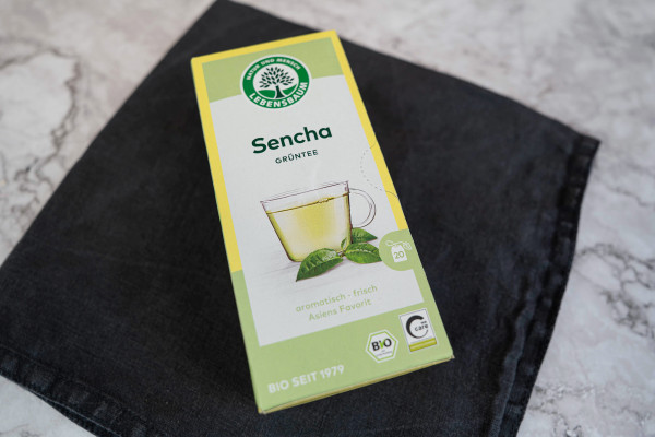 Bio Sencha Grüntee im Teebeutel