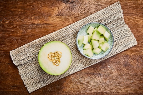 Galia Melone in Stücke geschnitten